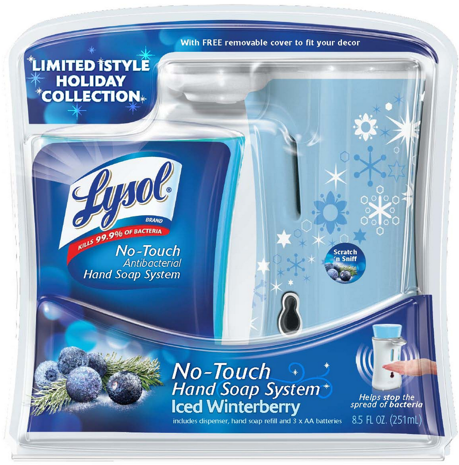LYSOL NoTouch Hand Soap Starter Kit  Winterberry Sparkle Discontinued