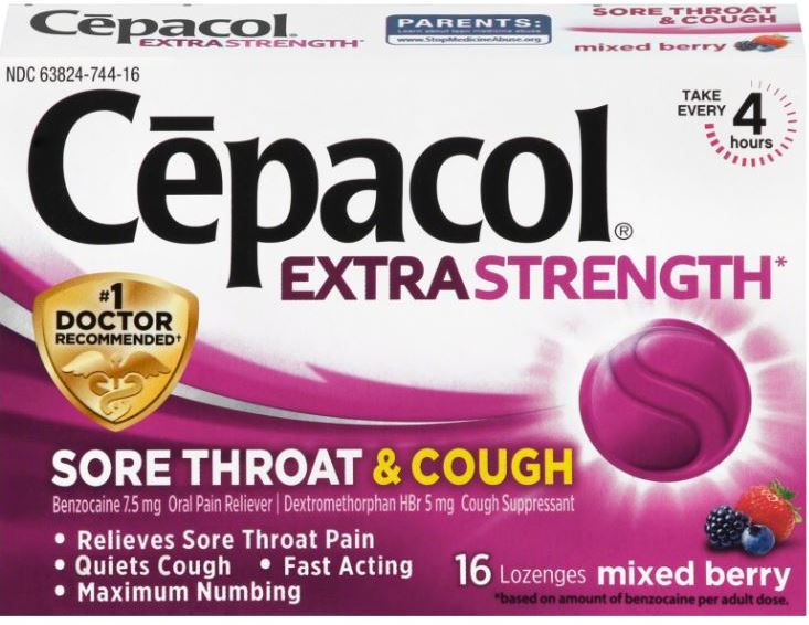 CEPACOL® Extra Stength Sore Throat & Cough Lozenges - Mixed Berry