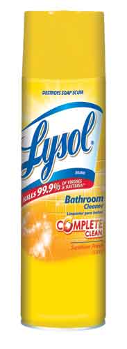 LYSOL Foaming Bathroom Cleaner  Aerosol  Sunshine Fresh 