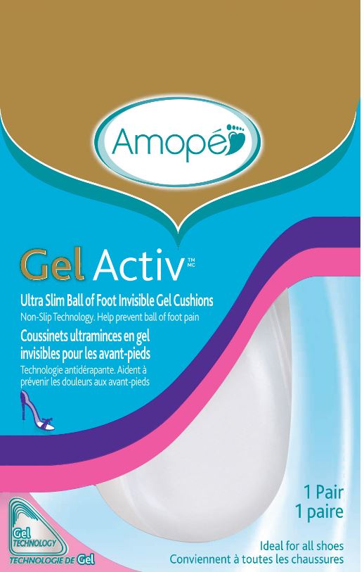 AMOPE GelActiv Ultra Slim Ball of Foot Invisible Gel Cushions Canada