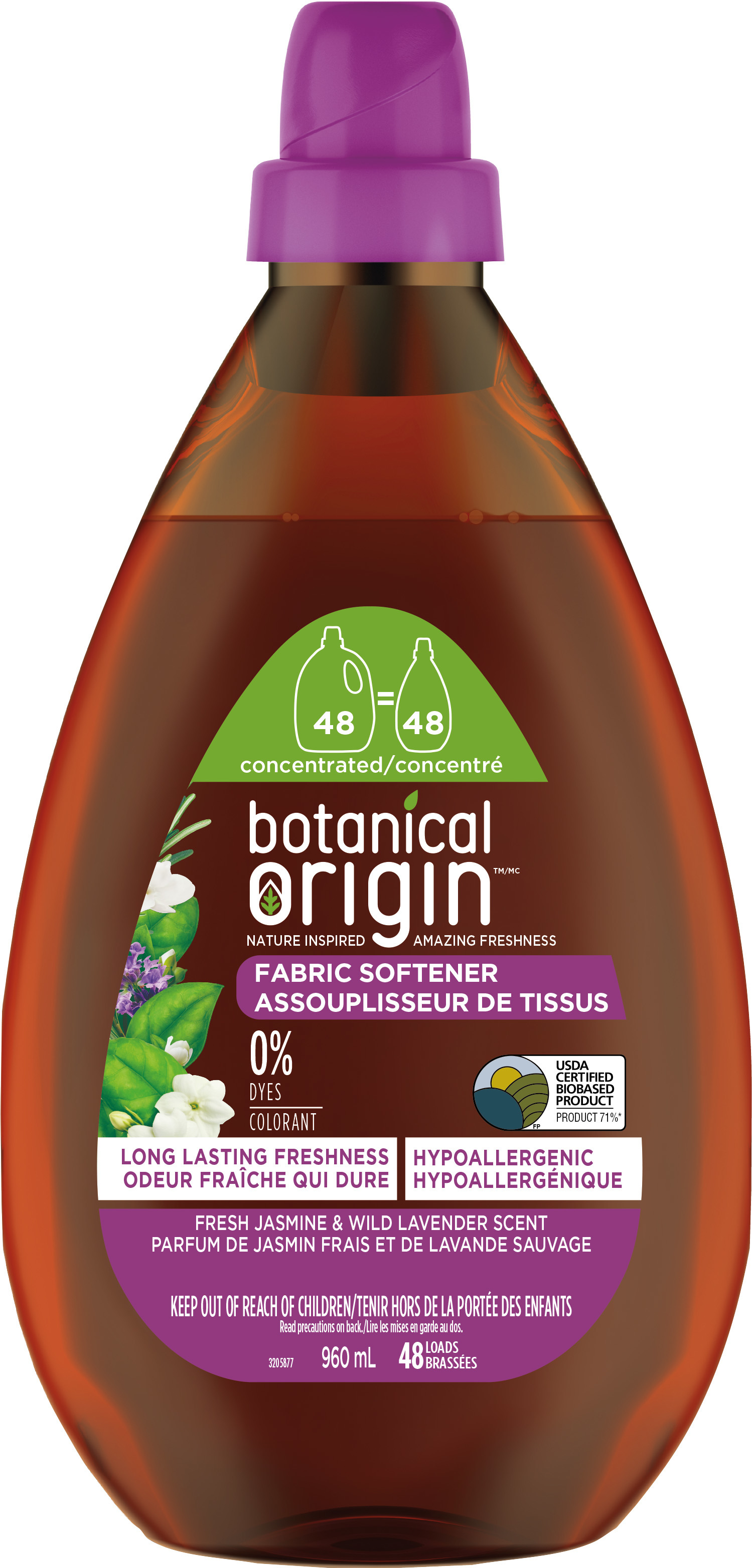 Botanical Origin™ Fabric Softener - Fresh Jasmine & Wild Lavender (Canada)