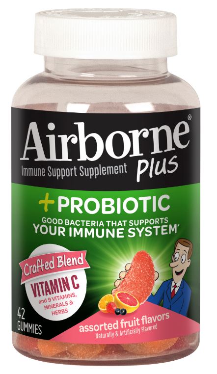 AIRBORNE® Plus Probiotic Gummies - Assorted Fruit Flavors