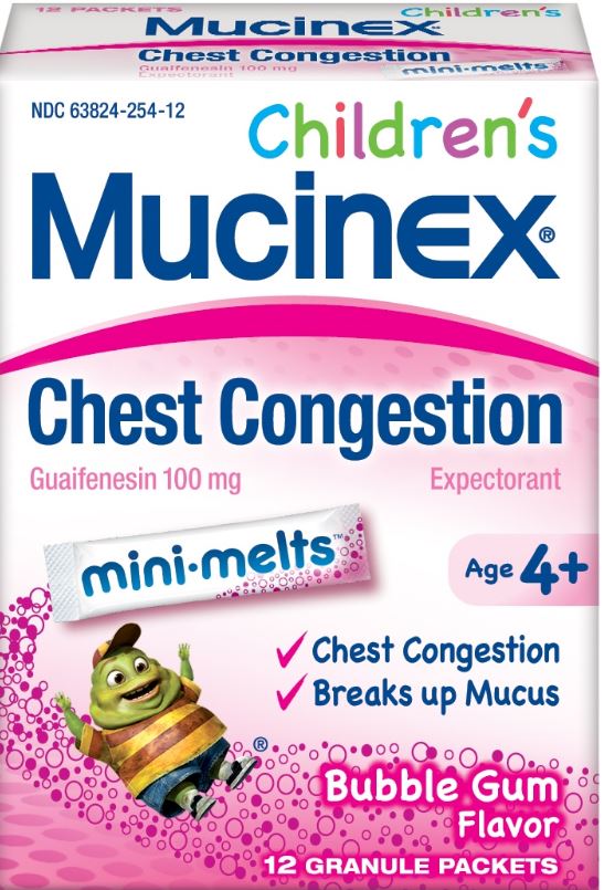 MUCINEX CHILDRENS MiniMelts Chest Congestion  Bubblegum