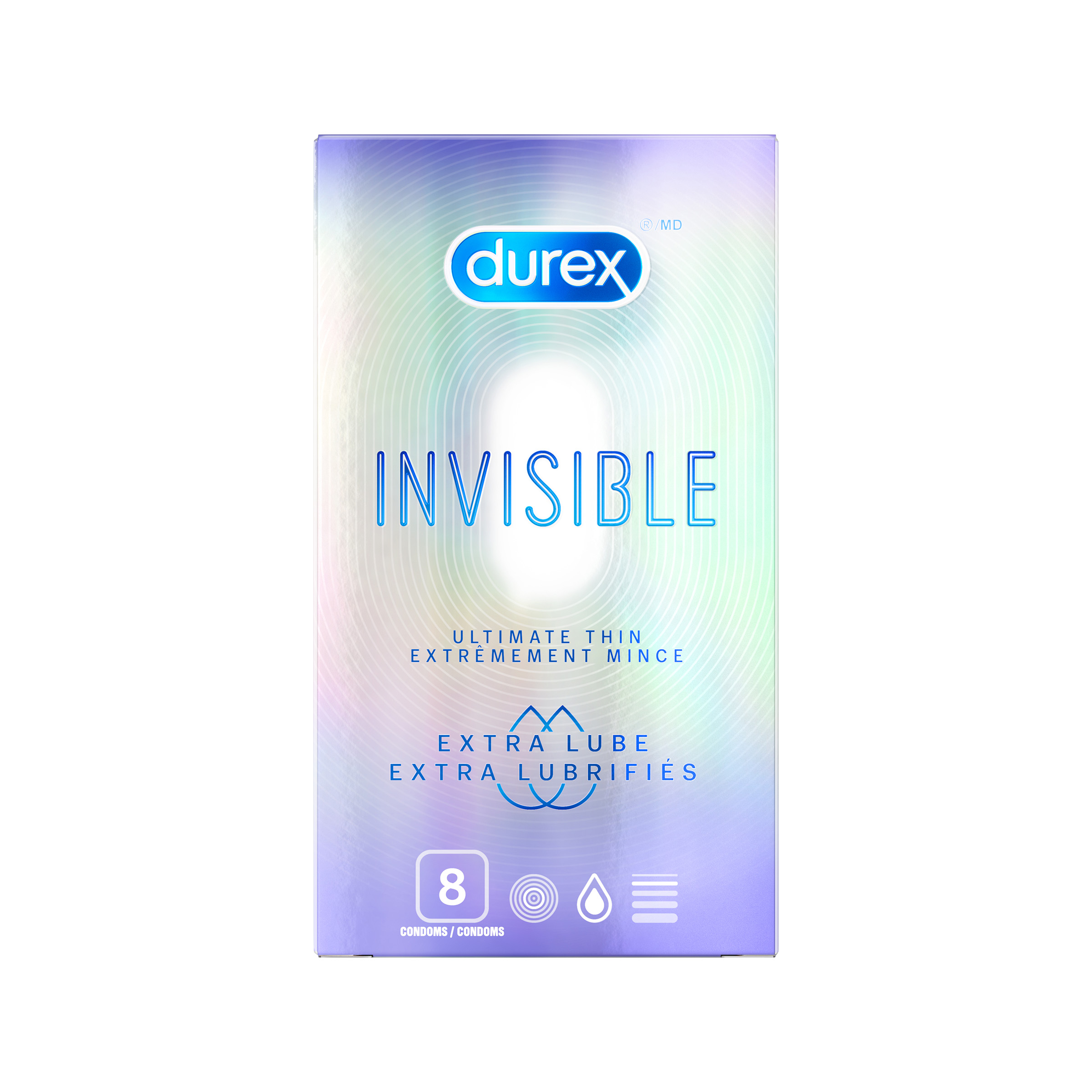 DUREX Invisible Ultimate Thin Extra Lube Condoms Canada Photo