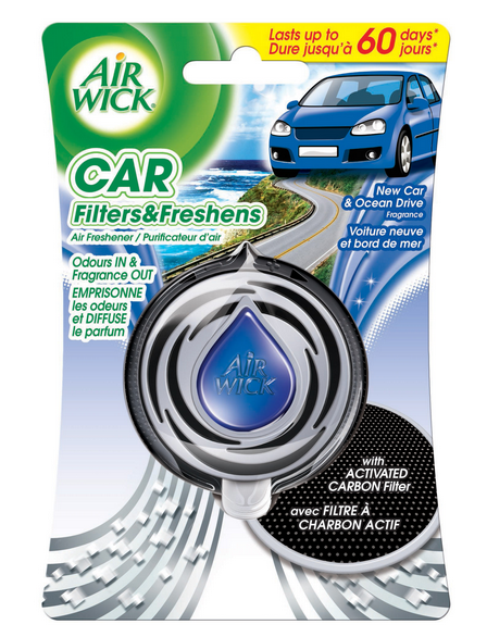 AIR WICK® CAR Filters & Freshens Air Freshener - New Car & Ocean Drive (Canada)