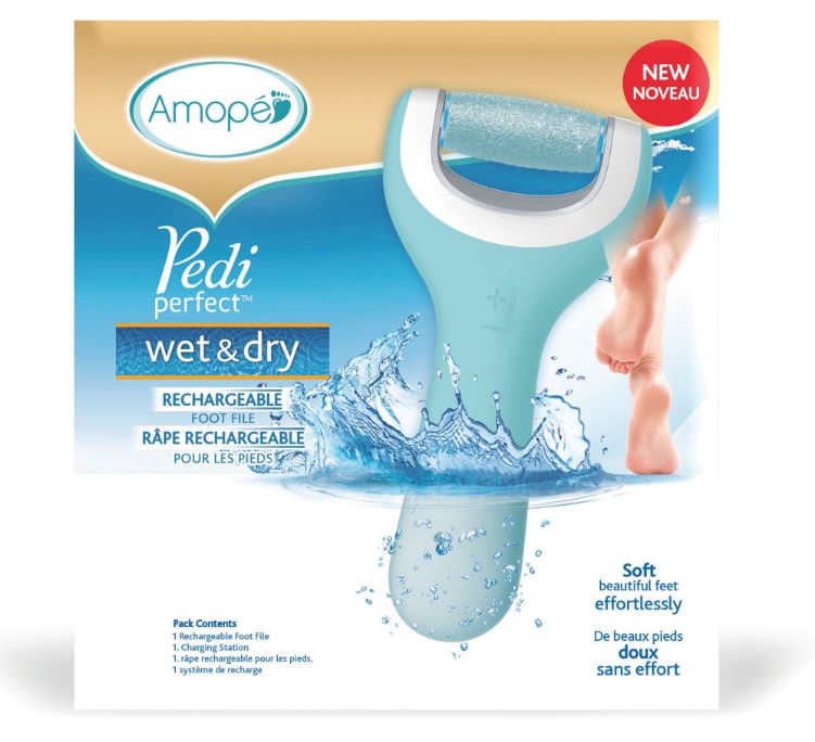 AMOPE Pedi Perfect Wet  Dry Rechargeable Foot File Canada