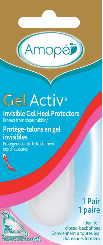 AMOPE GelActiv Invisible Gel Heel Protectors Canada Photo