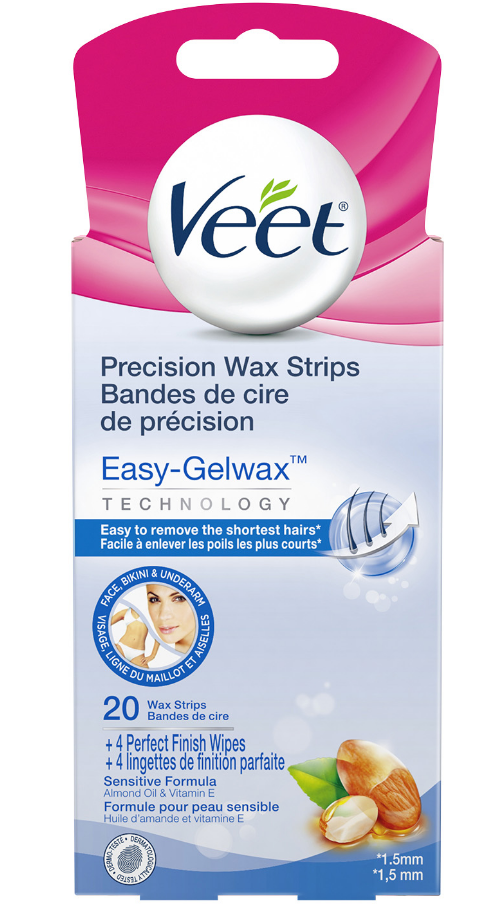 VEET® Easy-Gelwax™ Precision Wax Strips Kit - Face, Bikini & Underarm Wax Strips (Canada)