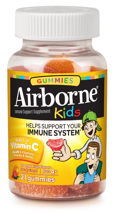 AIRBORNE Kids Gummies  Assorted Fruit Flavors
