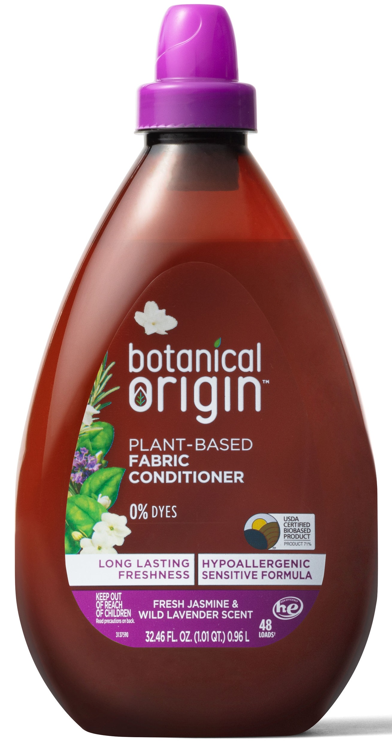 Botanical Origin™ Plant-Based Fabric Conditioner - Fresh Jasmine & Wild Lavender