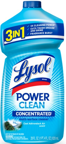 LYSOL Power Clean MultiSurface Cleaner  Cool Adirondack Air