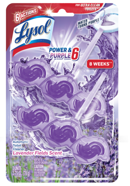 LYSOL® Automatic Toilet Cleaner Power & Purple 6 - Lavender Fields (Discontinued Mar. 30, 2020)