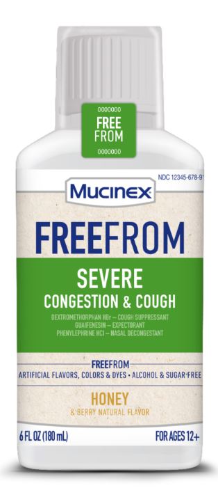 MUCINEX Free From Severe Congestion and Cough  Honey 