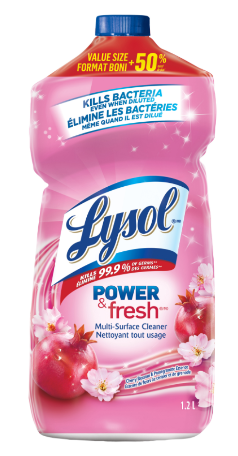 LYSOL Power  Fresh MultiSurface Cleaner  Cherry Blossom  Pomegranate Essence Canada Discontinued