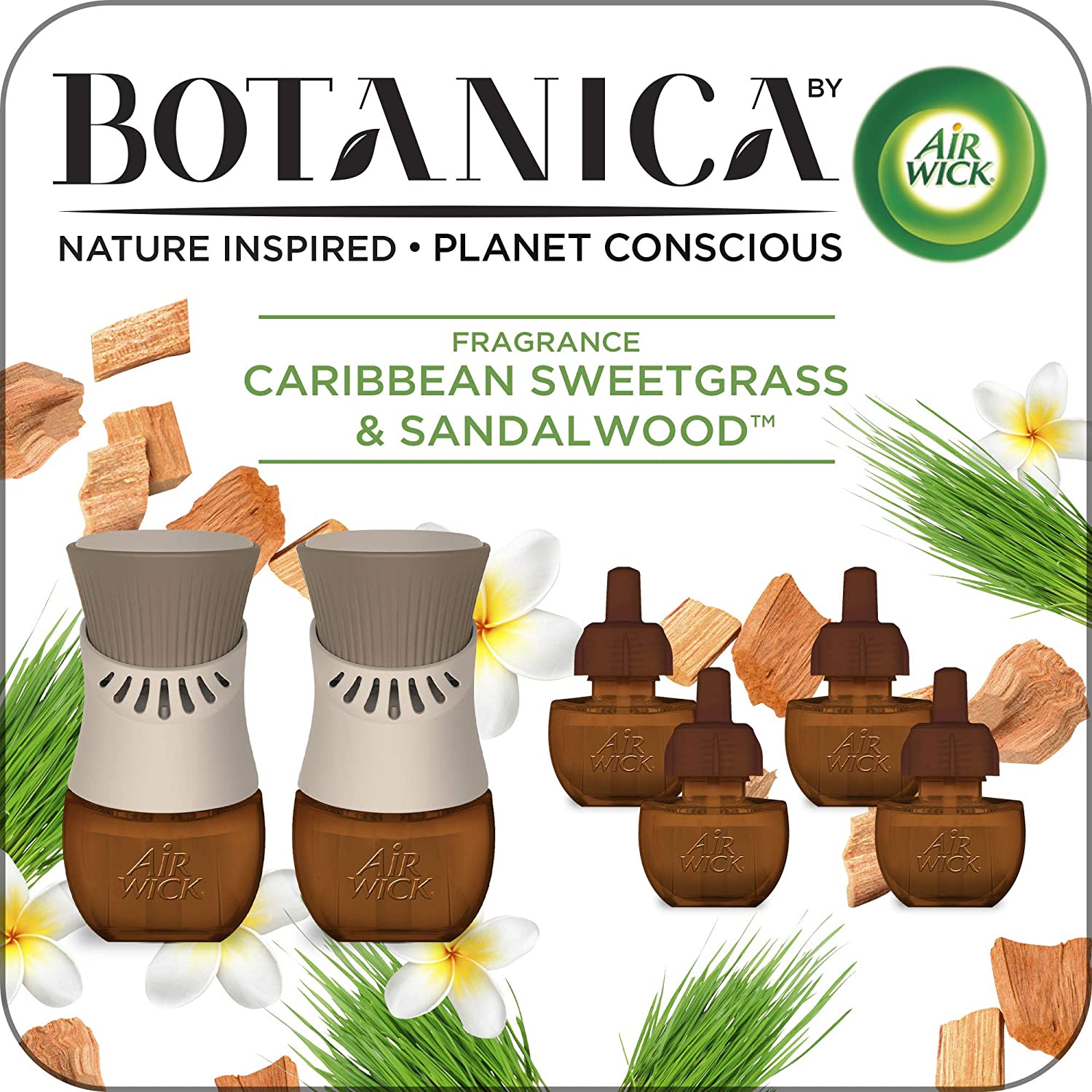 AIR WICK® Botanica Scented Oil - Caribbean Sweetgrass & Sandalwood - Kit