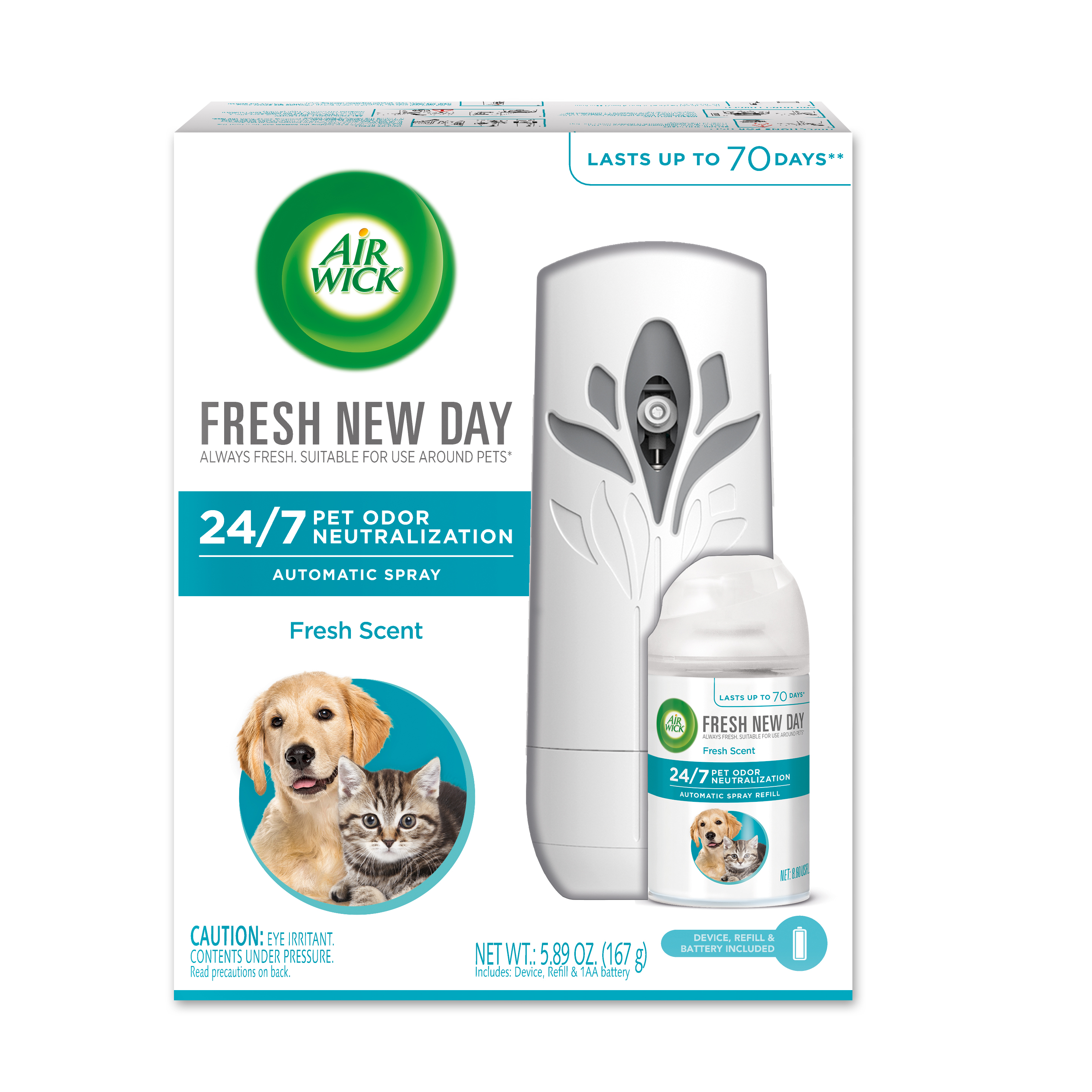 AIR WICK® Automatic Spray – Fresh New Day Fresh Scent (Pet) - Kit