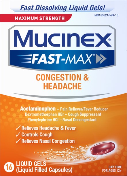 MUCINEX FASTMAX Liquid Gels  Congestion  Headache 
