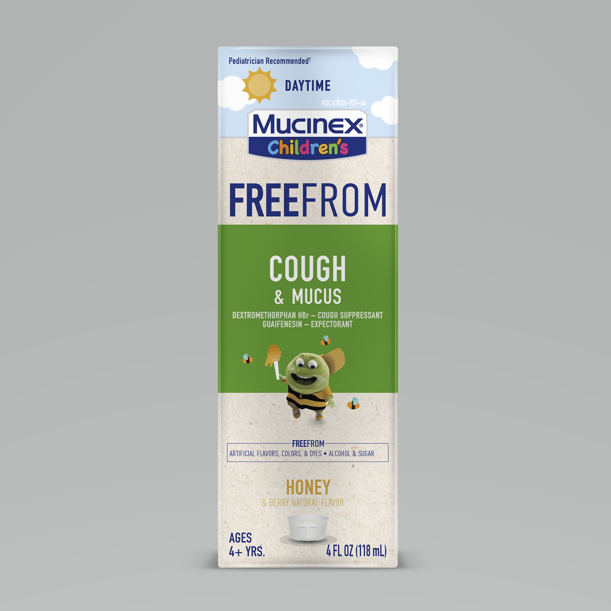 MUCINEX® Children`s Liquid - Free From Cough and Mucus