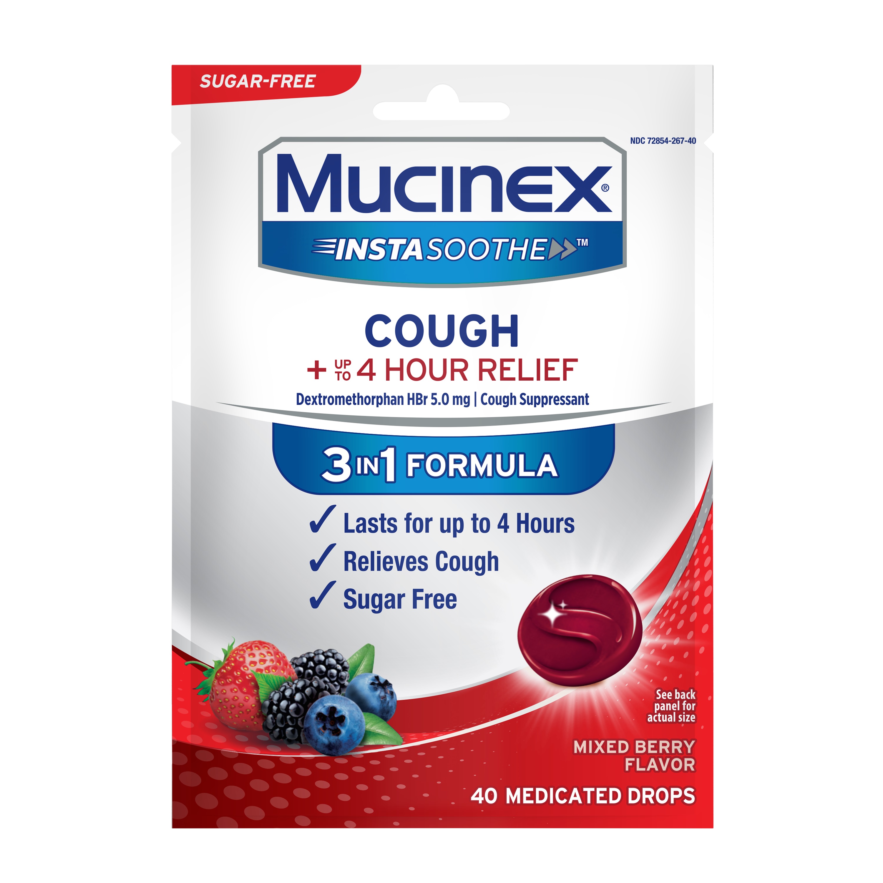 MUCINEX® Instasoothe™ Medicated Cough Drops - Mixed Berry