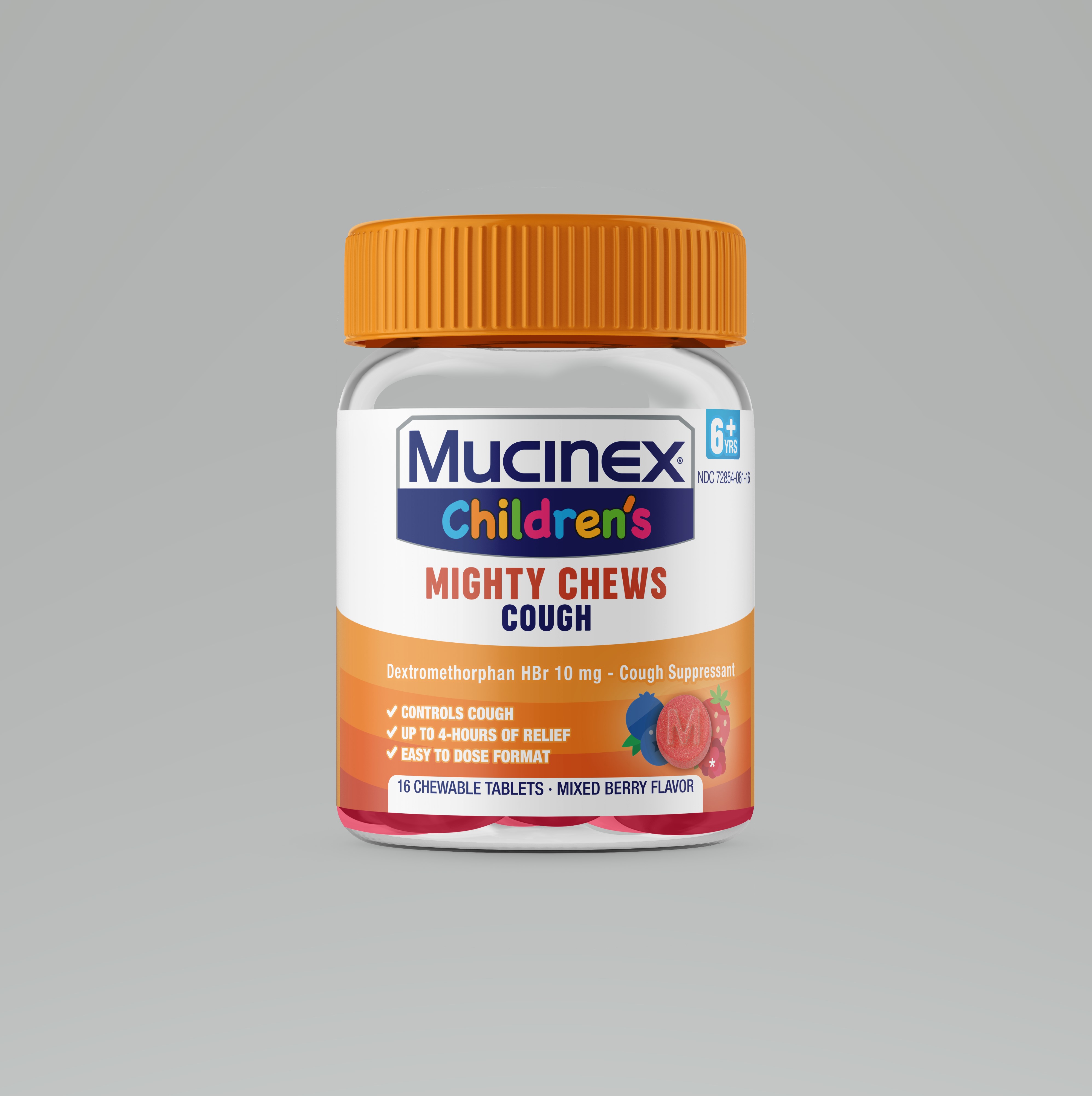 MUCINEX® Children's Mighty Chews - Cough - Mixed Berry Flavor