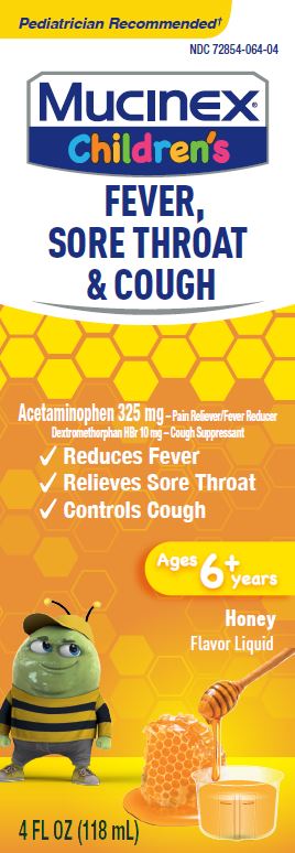 Mucinex Childrens Fever Sore Throat  Cough  Honey Flavor