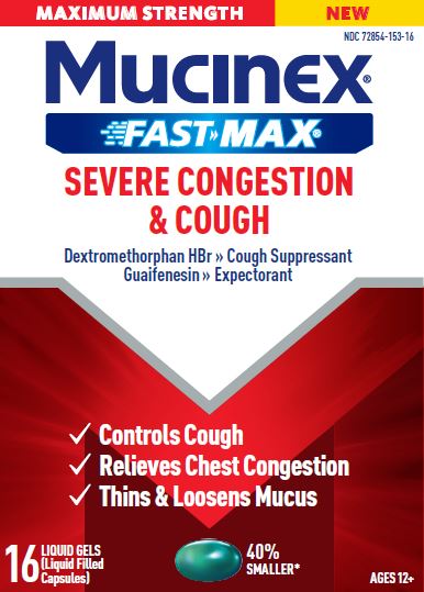 Mucinex Fast Max Severe Congestion  Cough  Liquid Gels