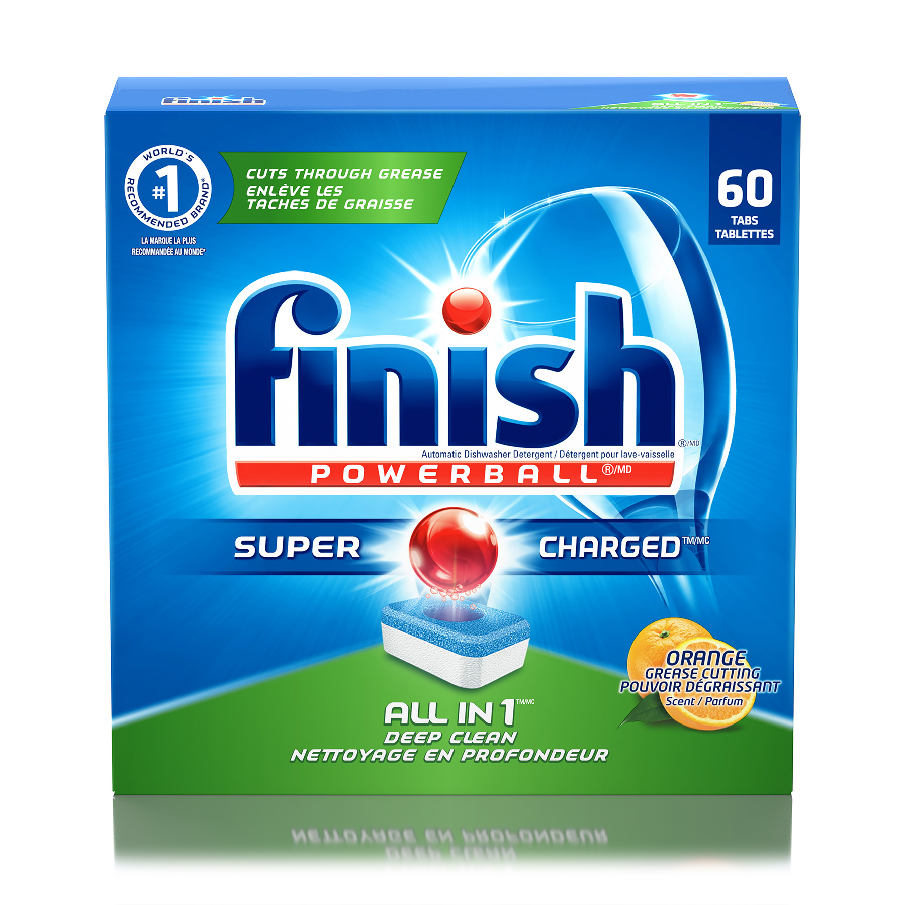 Finish Powerball Dishwasher Detergent Tabs Fresh Scent Box Of 32