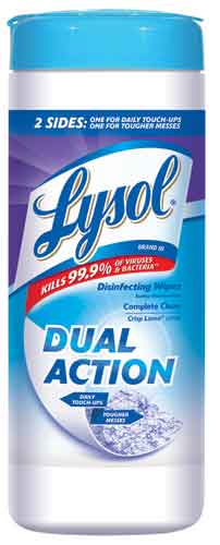 LYSOL Dual Action Disinfecting Wipes  Crisp Linen