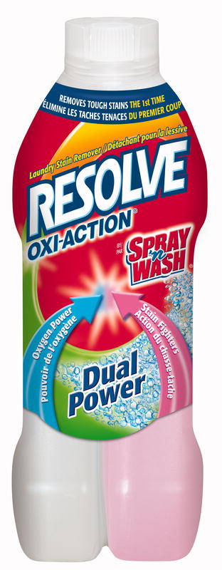 RESOLVE OxiAction Dual Power PreTreat Laundry Stain Remover  Pink Side Canada Discontinued Jan12021