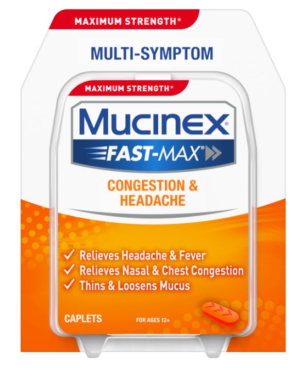 MUCINEX FASTMAX Caplets  Congestion  Headache 