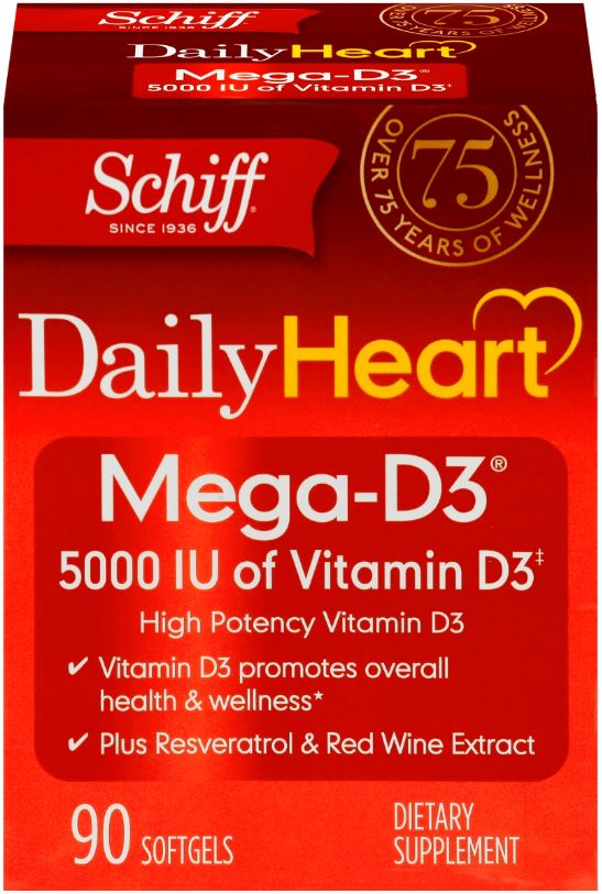 SCHIFF Daily Heart MegaD3 Softgels