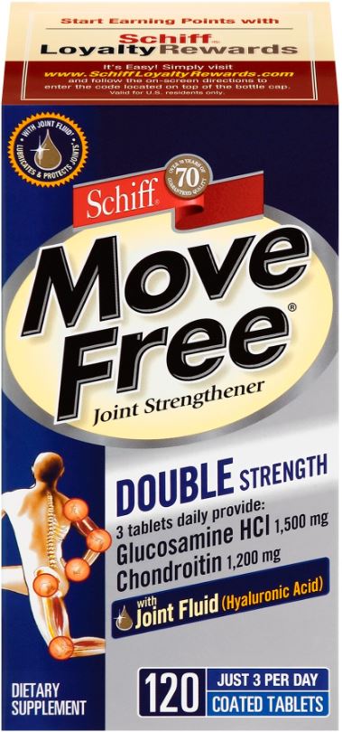 MOVE FREE Joint Strengthener Glucosamine HCl and Chondroitin Tablets
