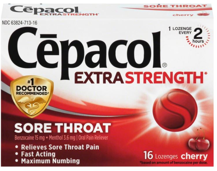 CEPACOL Extra Strength Sore Throat Lozenges  Cherry