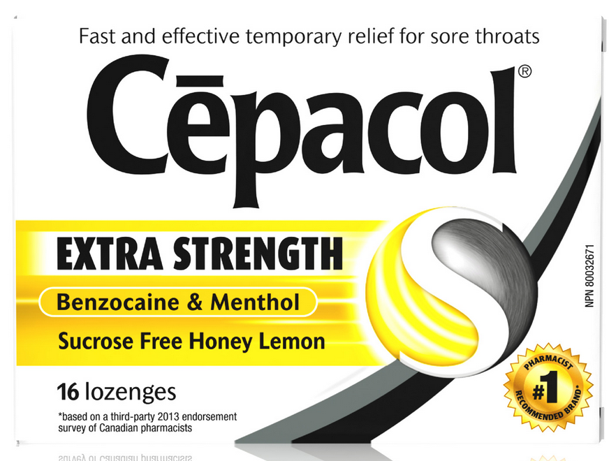 CEPACOL Extra Strength Sucrose Free Honey Lemon Lozenges Canada