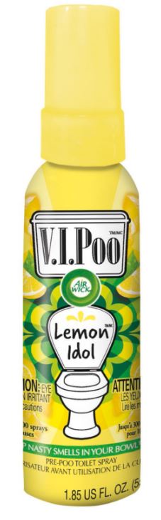 Airwick VIPOO Toilet Pre-Poop Spray, Lemon Scent, 55 ml