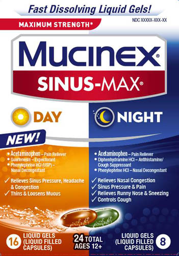 MUCINEX SINUSMAX Liquid Gels Day