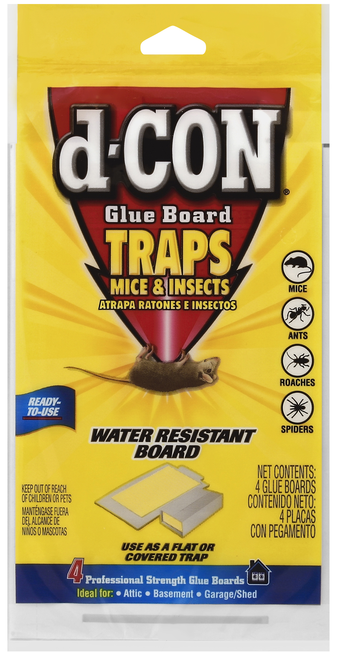 d-CON No View, No Touch Covered Mouse Trap, 2 Traps (Pack of 4)