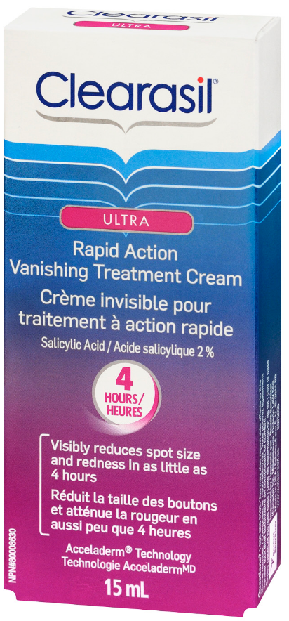 CLEARASIL® Ultra® Rapid Action Vanishing Treatment Cream (Canada)