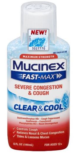 MUCINEX FASTMAX Clear  Cool Adult Liquid  Severe Congestion  Cough