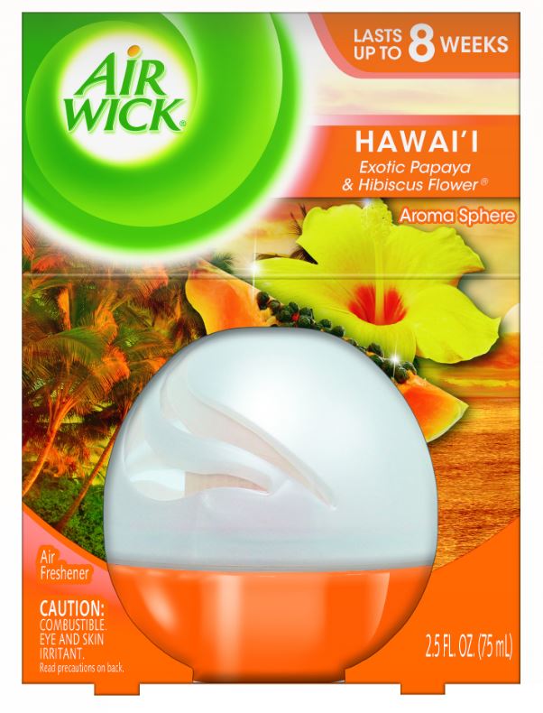 AIR WICK AROMA SPHERE Air Freshener  Hawaii Exotic Papaya  Hibiscus Discontinued