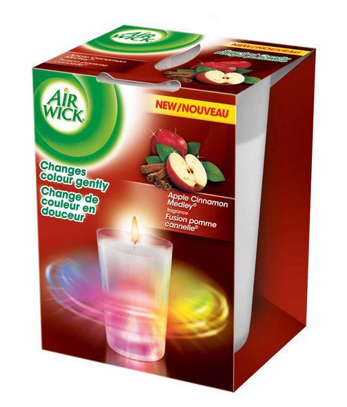 AIR WICK Color Changing Candle  Apple Cinnamon Medley Canada Discontinued