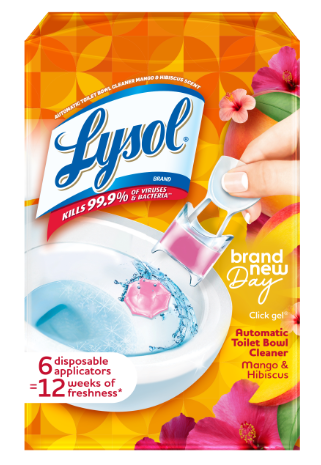 LYSOL Click Gel Automatic Toilet Bowl Cleaner  Brand New Day Mango  Hibiscus