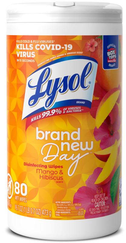 LYSOL® Disinfecting Wipes - Brand New Day™ - Mango & Hibiscus