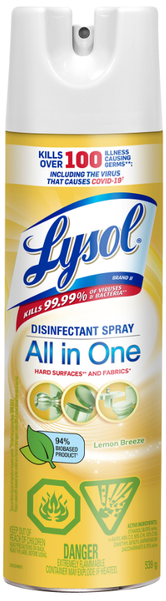 LYSOL® Disinfectant Spray - All in One - Lemon Breeze (Canada)
