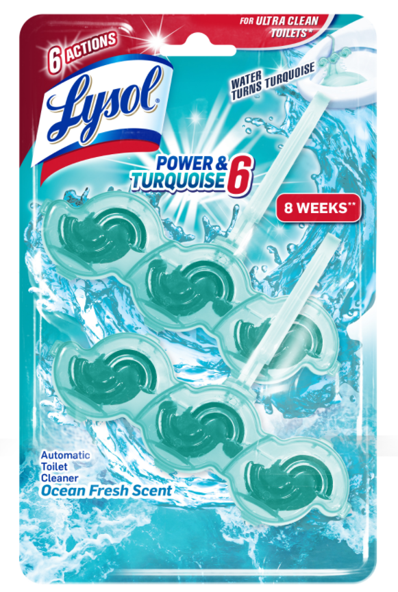 LYSOL Automatic Toilet Bowl Cleaner Power  Turquoise 6  Ocean Fresh Discontinued Mar 30 2020