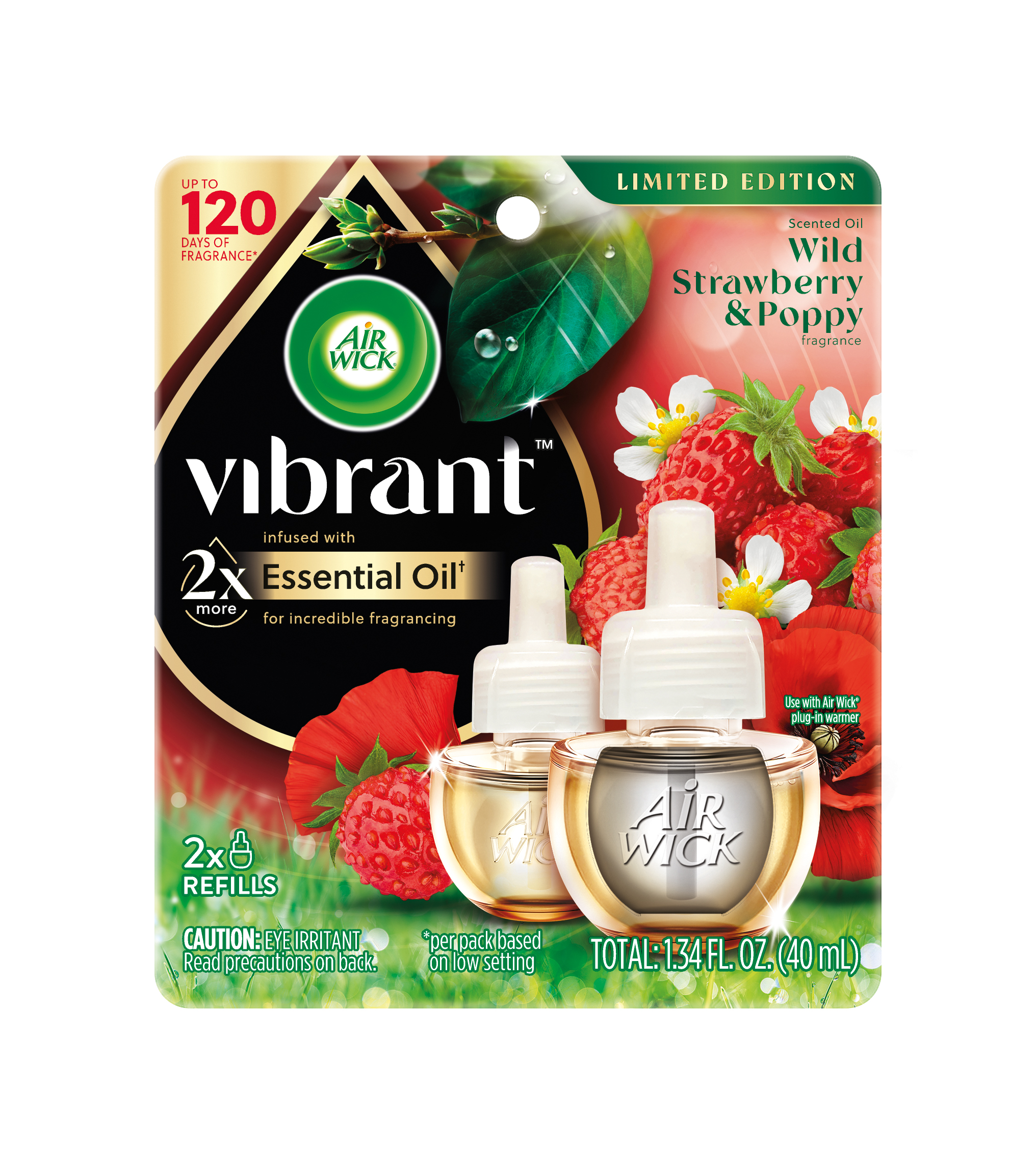 AIR WICK® Scented Oil - Wild Strawberry & Poppy (Vibrant)