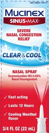 MUCINEX SINUSMAX Nasal Spray  Clear  Cool
