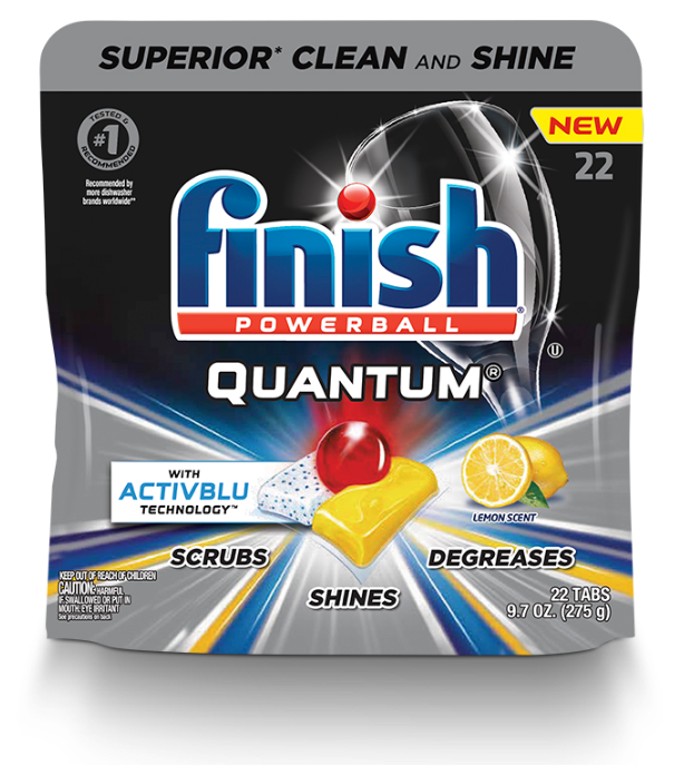 FINISH Powerball Quantum Tabs with Activblu Technology  Lemon