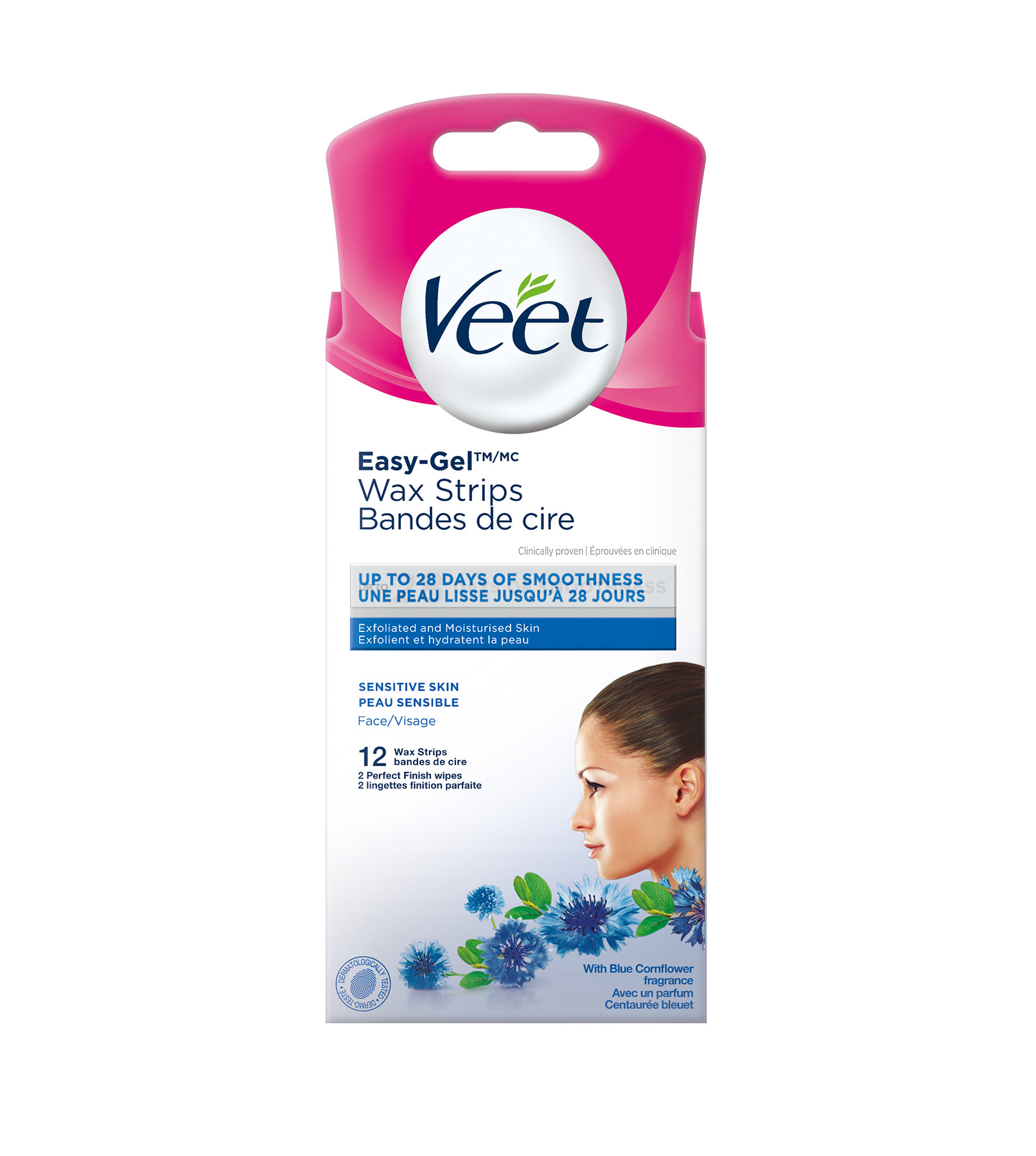 VEET® Easy-Gel™ Wax Strips - Sensitive Skin - Face (Canada)