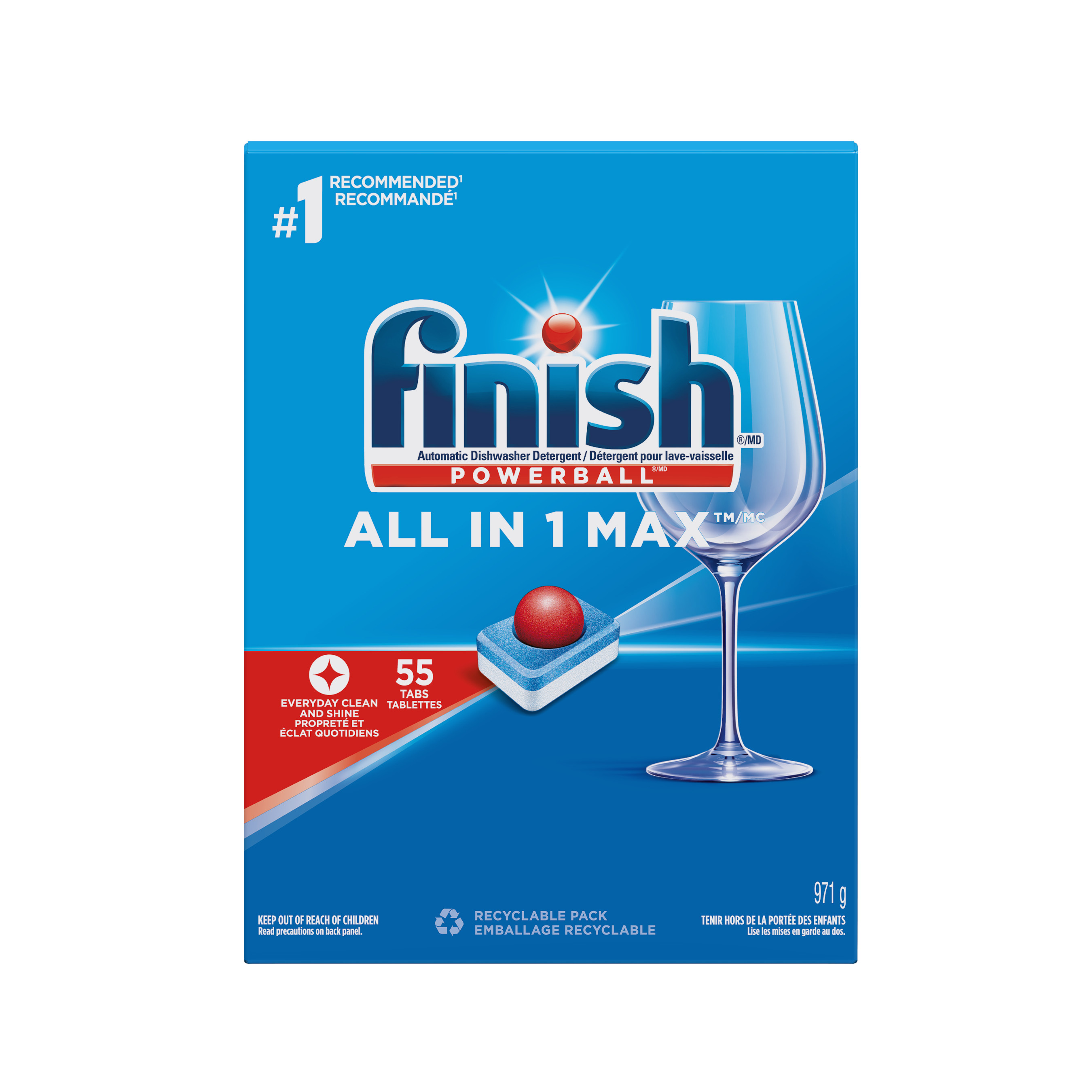 4 x Finish Powerball All In One Deep Clean Dishwasher 100 Tablets